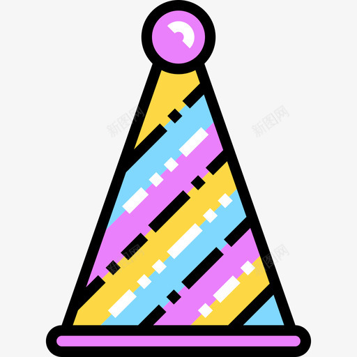 派对帽30岁生日正色图标svg_新图网 https://ixintu.com 30岁生日 正色 派对帽