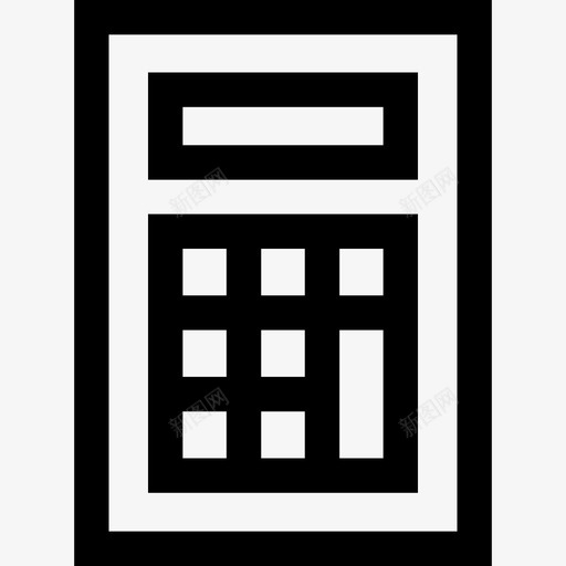 计算器信纸16线性图标svg_新图网 https://ixintu.com 信纸16 线性 计算器
