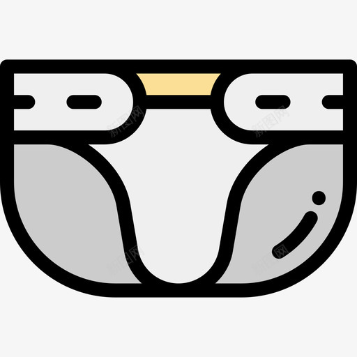 尿布家庭生活线性颜色图标svg_新图网 https://ixintu.com 家庭生活 尿布 线性颜色