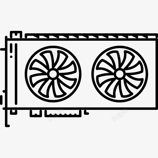 视频卡计算机2线性图标svg_新图网 https://ixintu.com 线性 视频卡 计算机2