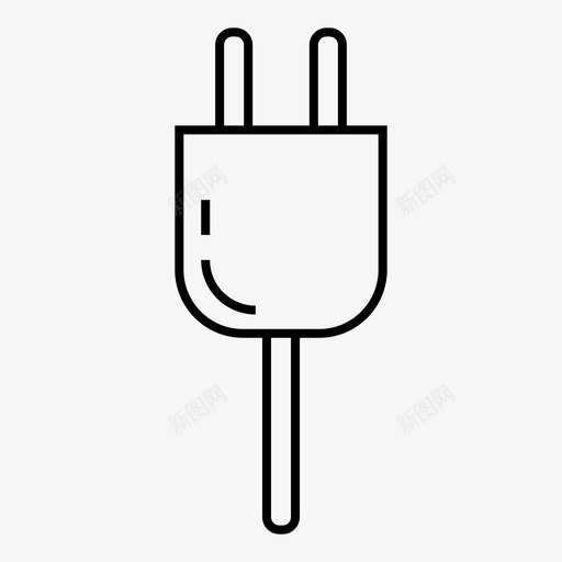 插头充电供电图标svg_新图网 https://ixintu.com 供电 便利设施 充电 插头 电源