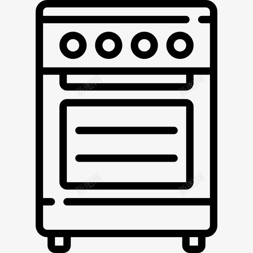 电炉电工工具和元件3线性图标svg_新图网 https://ixintu.com 电工工具和元件3 电炉 线性