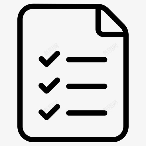 检查表文件纸注释页文件表图标svg_新图网 https://ixintu.com 文件纸注释页文件表 检查表