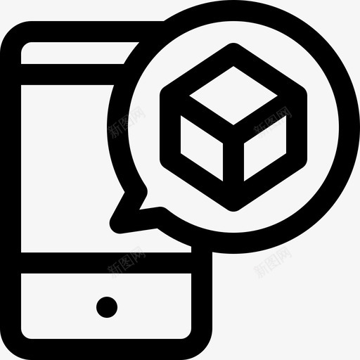 智能手机未来技术5线性图标svg_新图网 https://ixintu.com 智能手机 未来技术5 线性