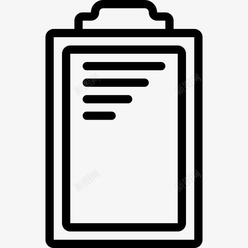 剪贴板信纸12线性图标svg_新图网 https://ixintu.com 信纸12 剪贴板 线性