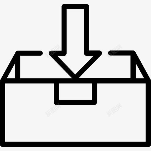 盒盒包装2线性图标svg_新图网 https://ixintu.com 盒 盒包装2 线性