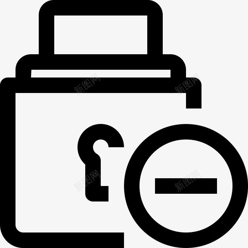 挂锁安全43线性图标svg_新图网 https://ixintu.com 安全43 挂锁 线性