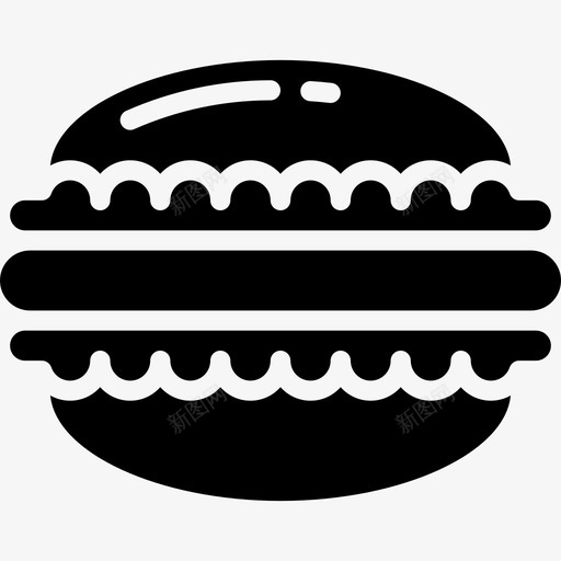 汉堡美食8填充图标svg_新图网 https://ixintu.com 填充 汉堡 美食8