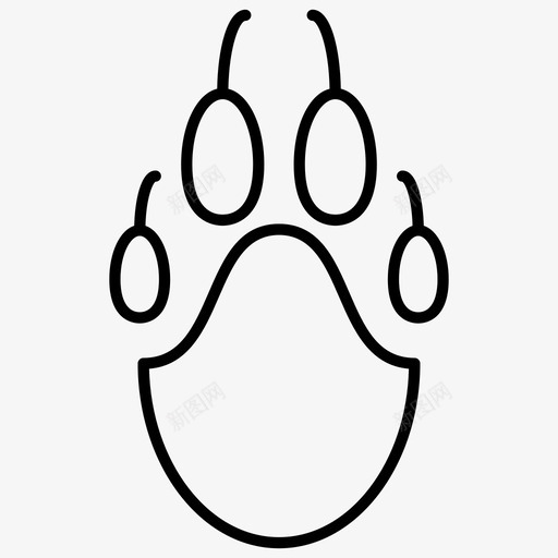 熊掌打猎图标svg_新图网 https://ixintu.com 打猎 熊掌 熊脚印