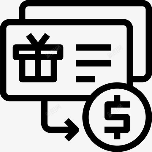 代金券购物和电子商务2线性图标svg_新图网 https://ixintu.com 代金券 线性 购物和电子商务2