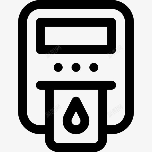 血红蛋白测试仪医疗器械5线性图标svg_新图网 https://ixintu.com 医疗器械5 线性 血红蛋白测试仪