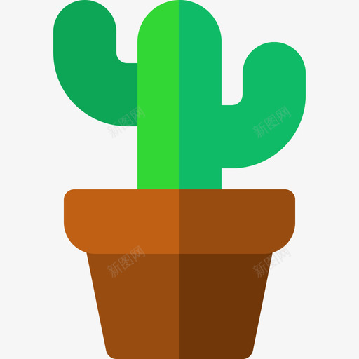 仙人掌室内植物4平坦图标svg_新图网 https://ixintu.com 仙人掌 室内植物4 平坦