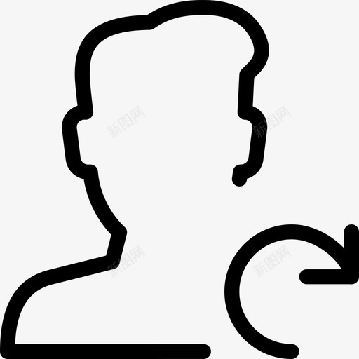 用户刷新箭头重做图标svg_新图网 https://ixintu.com 更新 用户刷新 用户操作行图标 箭头 重做