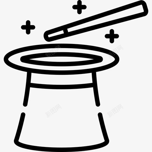 魔法帽风景艺术9线性图标svg_新图网 https://ixintu.com 线性 风景艺术9 魔法帽
