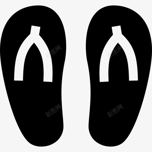 人字拖夏威夷7填充图标svg_新图网 https://ixintu.com 人字拖 填充 夏威夷7
