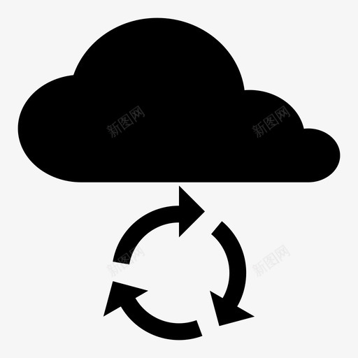 云同步数据同步贝尔天气云扩大同步图标svg_新图网 https://ixintu.com 云同步 数据同步 贝尔天气云扩大同步