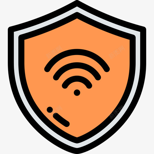 屏蔽数据保护线性颜色图标svg_新图网 https://ixintu.com 屏蔽 数据保护 线性颜色