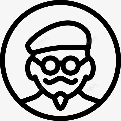 艺术家化身创意图标svg_新图网 https://ixintu.com 创作者 创意 化身 化身线图标 艺术家 设计师
