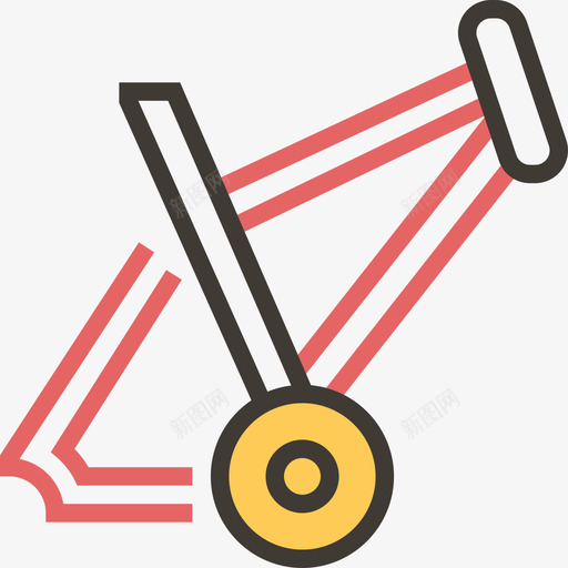 刹车自行车元件黄色阴影图标svg_新图网 https://ixintu.com 刹车 自行车元件 黄色阴影