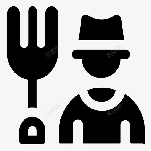 园丁看护人农夫图标svg_新图网 https://ixintu.com 保姆 农业和农业雕文图标 农夫 园丁 果农 看护人