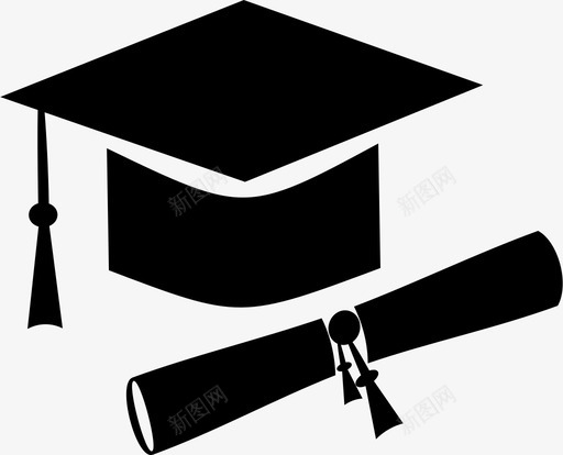 学士帽文凭博士图标svg_新图网 https://ixintu.com 博士 学位 学历 学士帽 学生 文凭