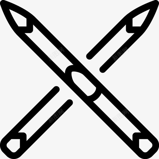 滑雪板活动冰图标svg_新图网 https://ixintu.com 冬季路线图标 冰 活动 滑雪板 配对