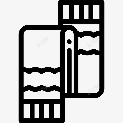 冬围巾冬装7件直线型图标svg_新图网 https://ixintu.com 冬围巾 冬装7件 直线型