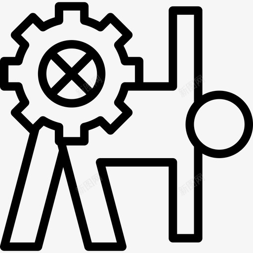 直列阀杆齿轮图标svg_新图网 https://ixintu.com 直列阀杆齿轮