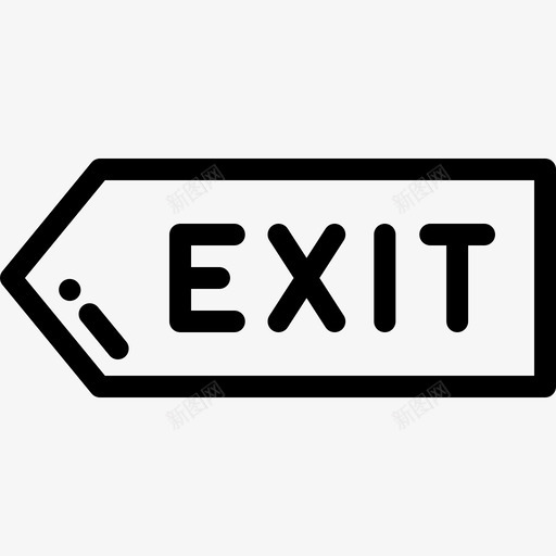 紧急情况2直线出口图标svg_新图网 https://ixintu.com 直线出口 紧急情况2