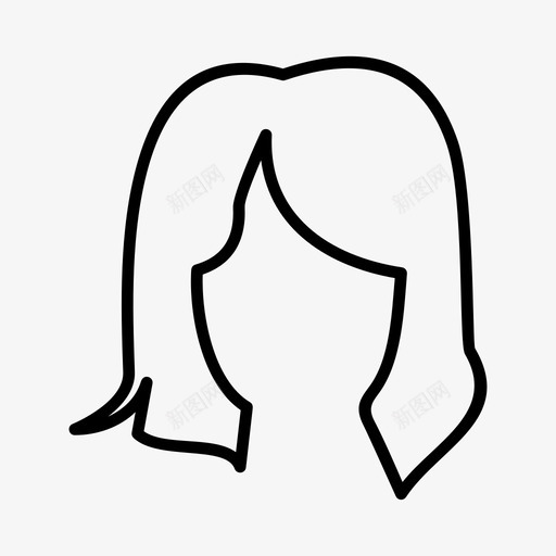 头发发型假发图标svg_新图网 https://ixintu.com 假发 发型 头发