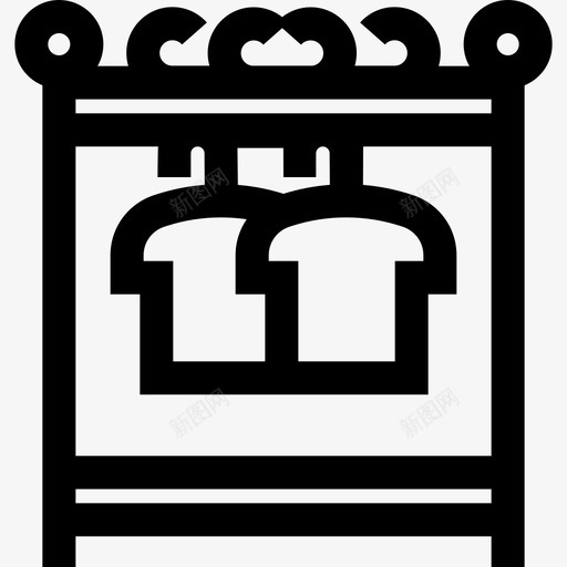 衣架复古装饰10直线型图标svg_新图网 https://ixintu.com 复古装饰10 直线型 衣架