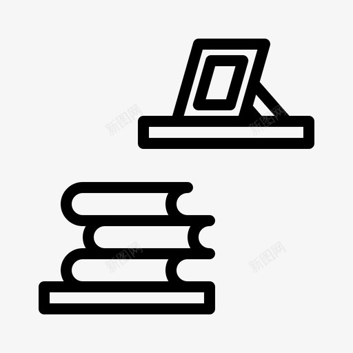 墙架书画图标svg_新图网 https://ixintu.com 书 墙架 教育学校 架 画