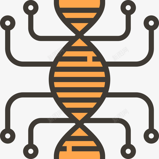 Dna茎3黄色阴影图标svg_新图网 https://ixintu.com Dna 茎3 黄色阴影