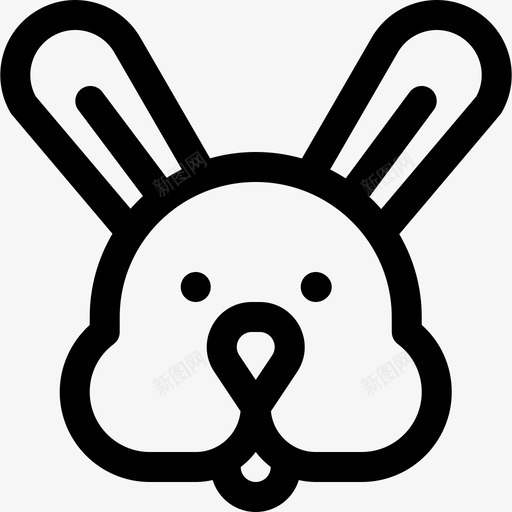 北极兔北极3直线型图标svg_新图网 https://ixintu.com 北极3 北极兔 直线型