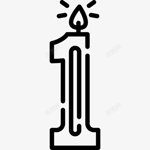 蜡烛生日24直系图标svg_新图网 https://ixintu.com 生日24 直系 蜡烛