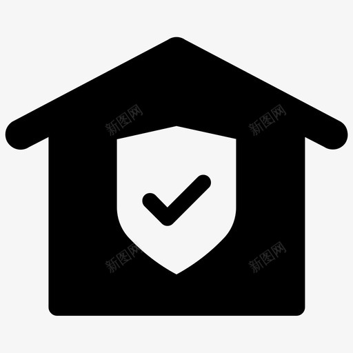 家庭安全保险抵押图标svg_新图网 https://ixintu.com 保险 家庭安全 房地产 抵押 财产
