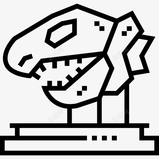 恐龙博物馆9线性图标svg_新图网 https://ixintu.com 博物馆9 恐龙 线性