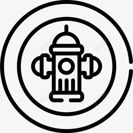 消防栓信号4线性图标svg_新图网 https://ixintu.com 信号4 消防栓 线性