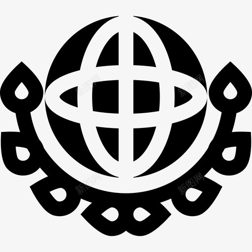 联合国和平人权6已填图标svg_新图网 https://ixintu.com 和平人权6 已填 联合国