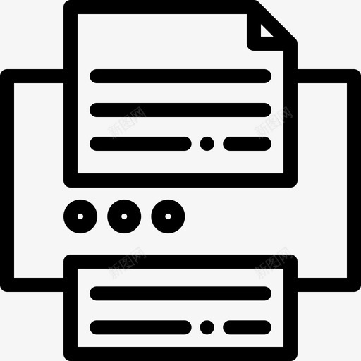 打印机多媒体18线性图标svg_新图网 https://ixintu.com 多媒体18 打印机 线性