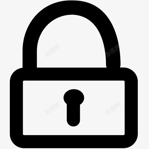 锁-线形svg_新图网 https://ixintu.com 锁-线形