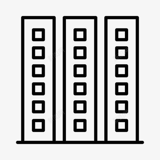 建筑物城市高层建筑图标svg_新图网 https://ixintu.com 城市 城镇 建筑物 高层建筑