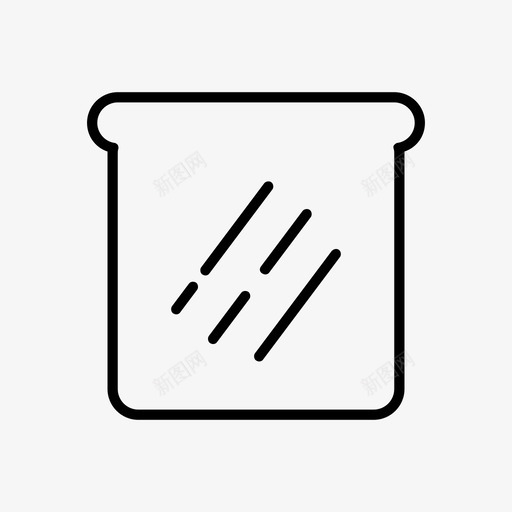 吐司面包早餐烤面包图标svg_新图网 https://ixintu.com 吐司面包早餐烤面包