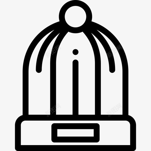 冬帽冬衣7直线型图标svg_新图网 https://ixintu.com 冬帽 冬衣7 直线型