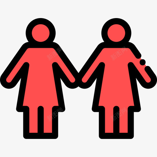 夫妻家庭生活线性色彩图标svg_新图网 https://ixintu.com 夫妻 家庭生活 线性色彩