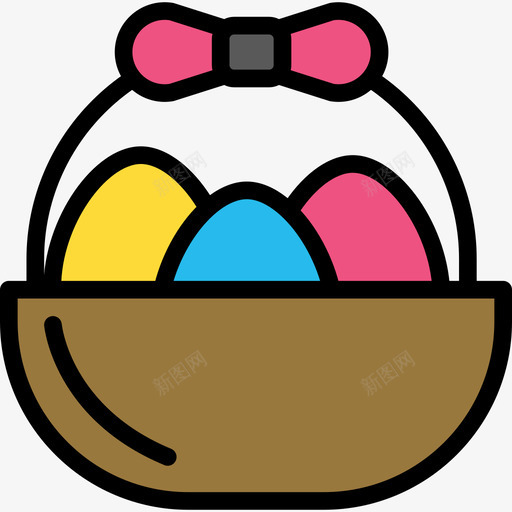 复活节彩蛋假日27线形颜色图标svg_新图网 https://ixintu.com 假日27 复活节彩蛋 线形颜色