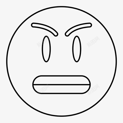 愤怒的脸表情砂砾图标svg_新图网 https://ixintu.com 愤怒的脸 牙齿 砂砾 笑脸 表情