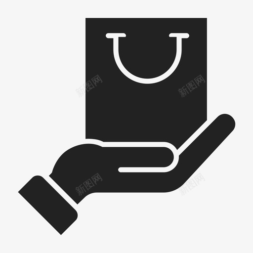 购物袋采购电子商务图标svg_新图网 https://ixintu.com 手 电子商务 购物袋 采购 销售