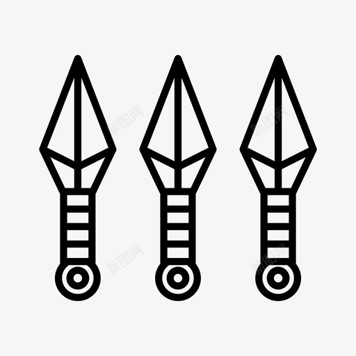 飞刀刺客忍者图标svg_新图网 https://ixintu.com 刺客 忍者 战斗武器 武器 袭击 飞刀