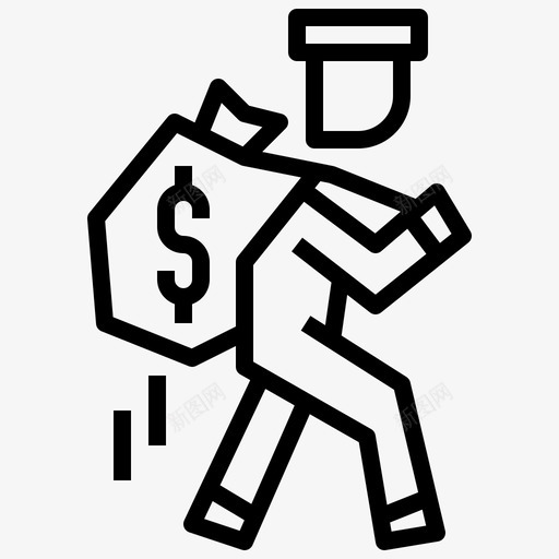 偷钱包抢劫图标svg_新图网 https://ixintu.com 保安 偷钱 包 抢劫